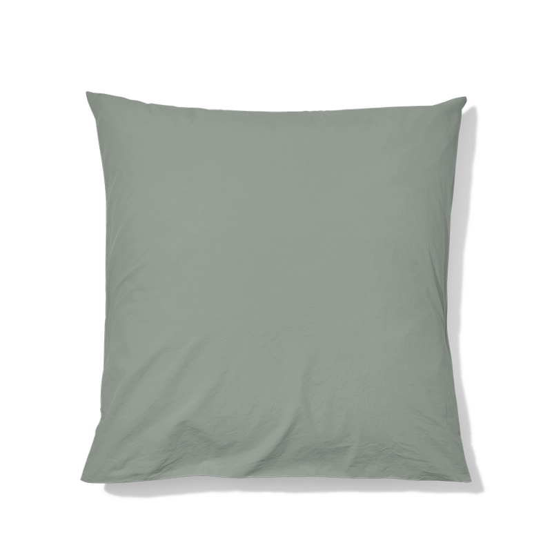 Taie d'oreiller en coton percale - Vert Lichen