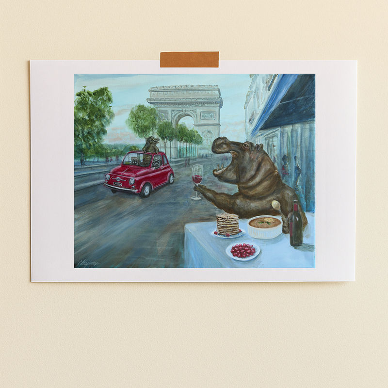 Merci x Travis Chapman - Affiche Breakfast at the arc