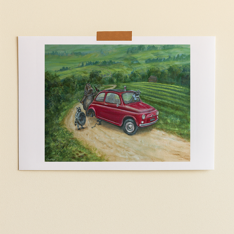 Merci x Travis Chapman - Affiche Pit Stop in Provence