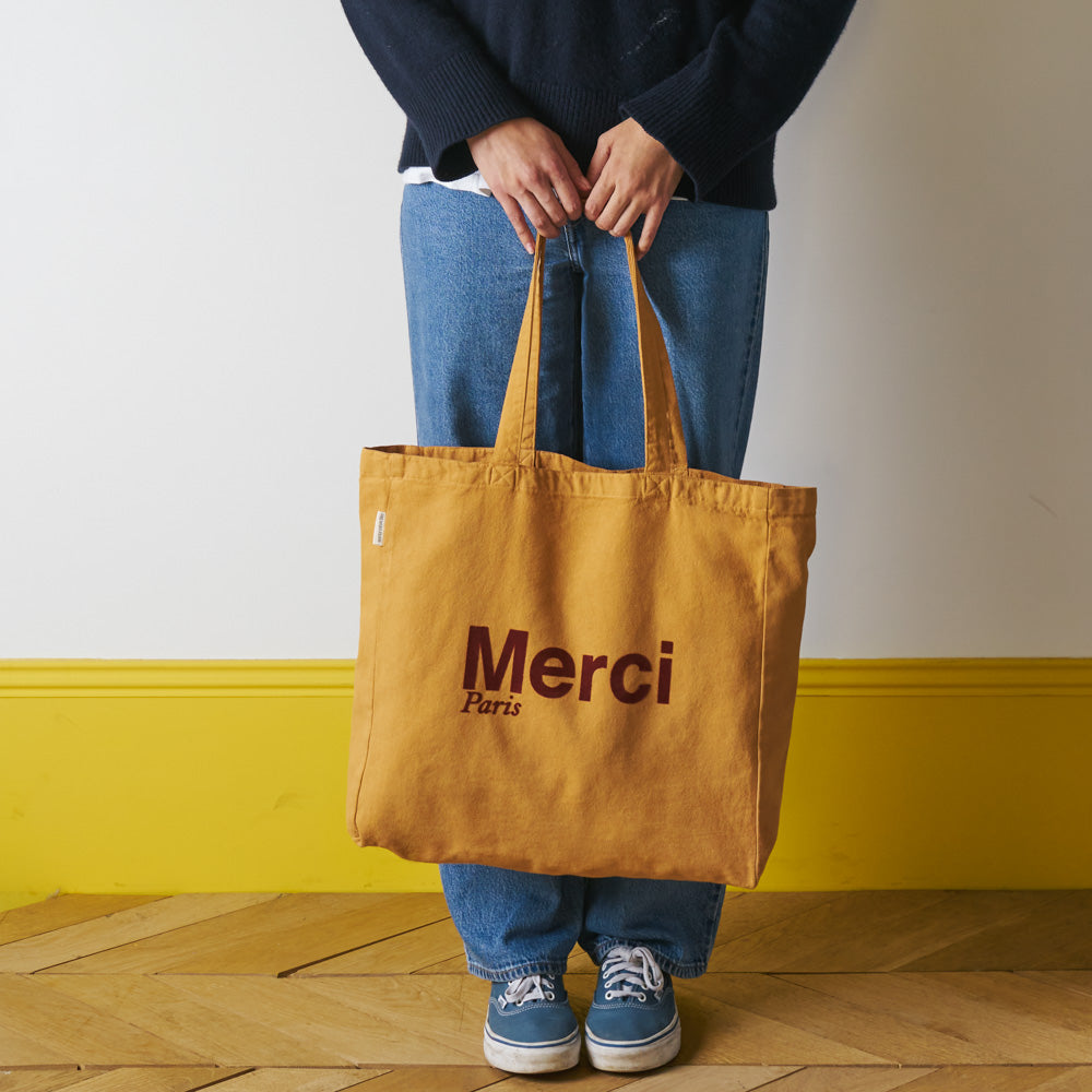 Merci - Tote Bag en coton - Beige & Marron – Merci Paris
