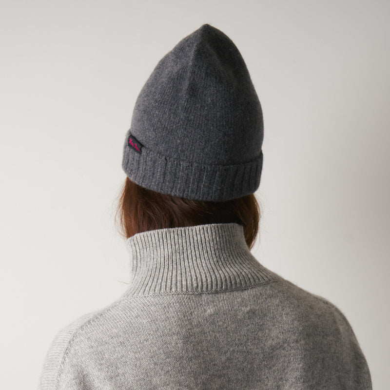 Merci - Bonnet en laine et cachemire - Gris & Rose