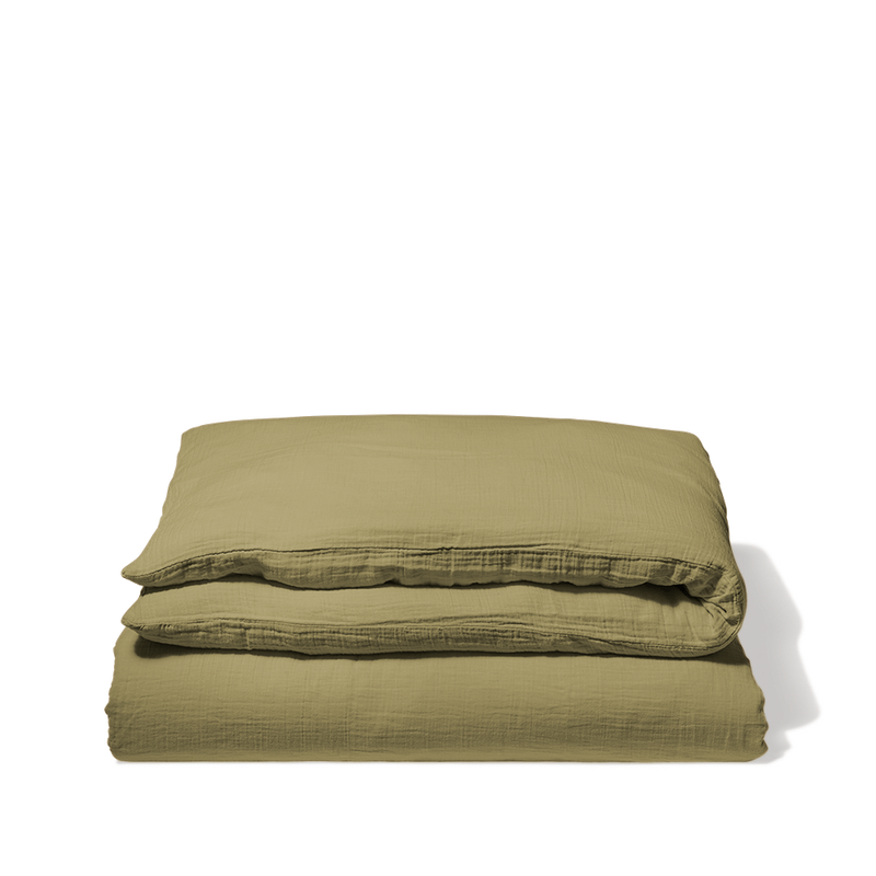 Housse de couette en gaze de coton - Vert Saint Louis