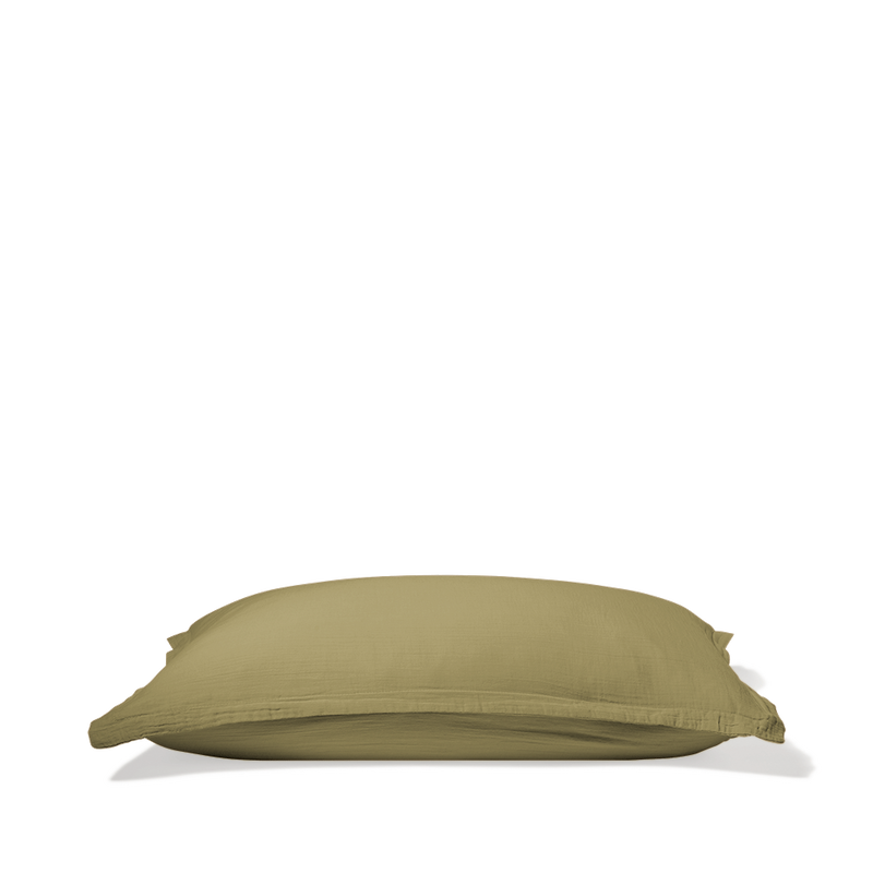Taie d'oreiller en gaze de coton - Vert Saint Louis