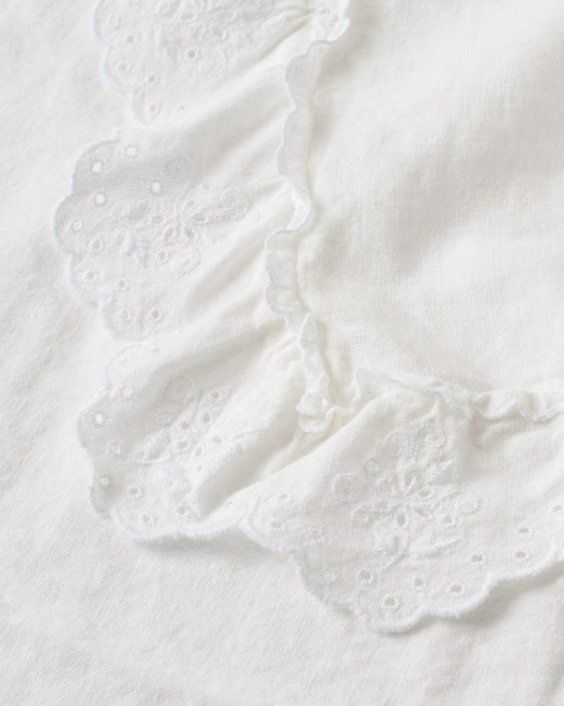 Merci - Embroidered linen tablecloth - 03 Openwork