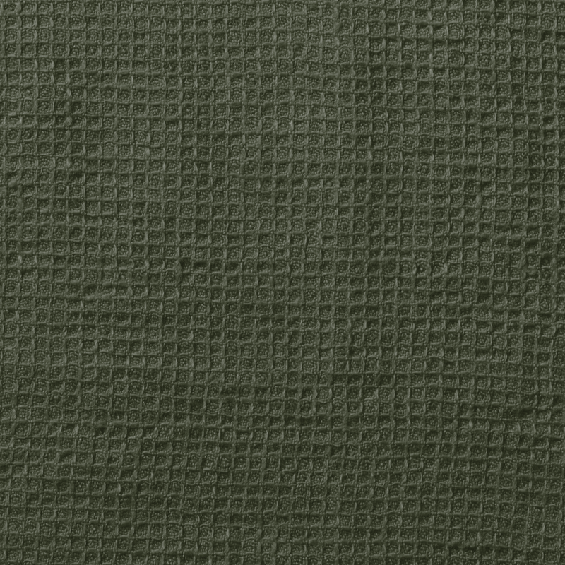 Serviette de bain invité en lin - Nid d'abeille - Vert Oxyde