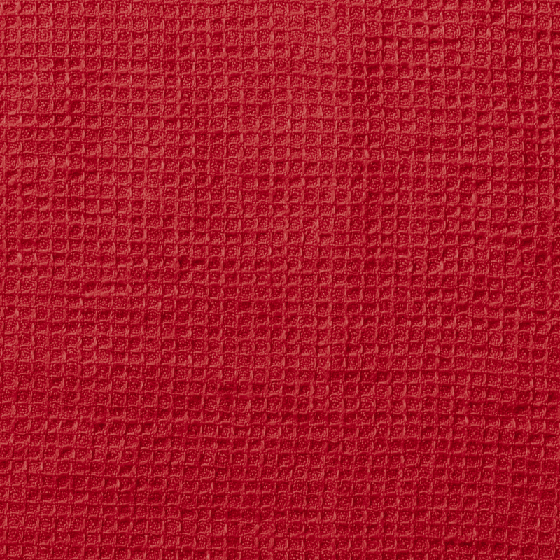 Peignoir en lin - Nid d'abeille - Rouge Vermillon