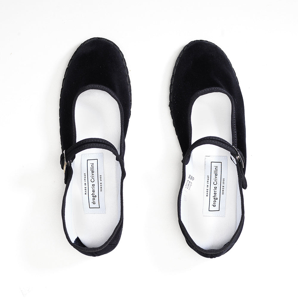 drogheria Crivellini 【24cm】 Drogheria Crivellini - Jave Velvet Ballet Flats with closure