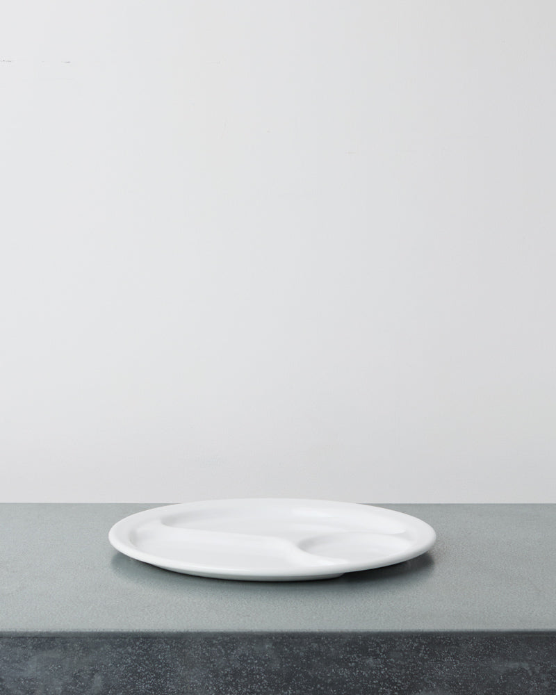 Noda Horo - Assiette À Compartiments En Email - Blanc