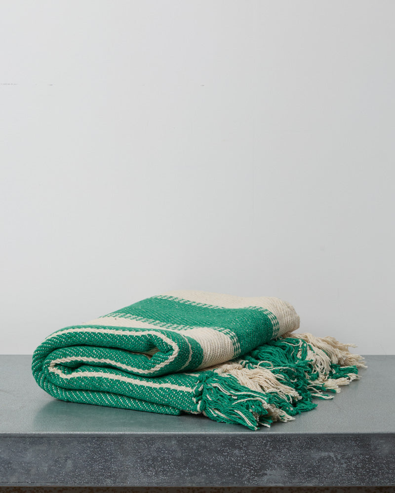 Puebco - Couverture En Laine Tennis Twill - Vert