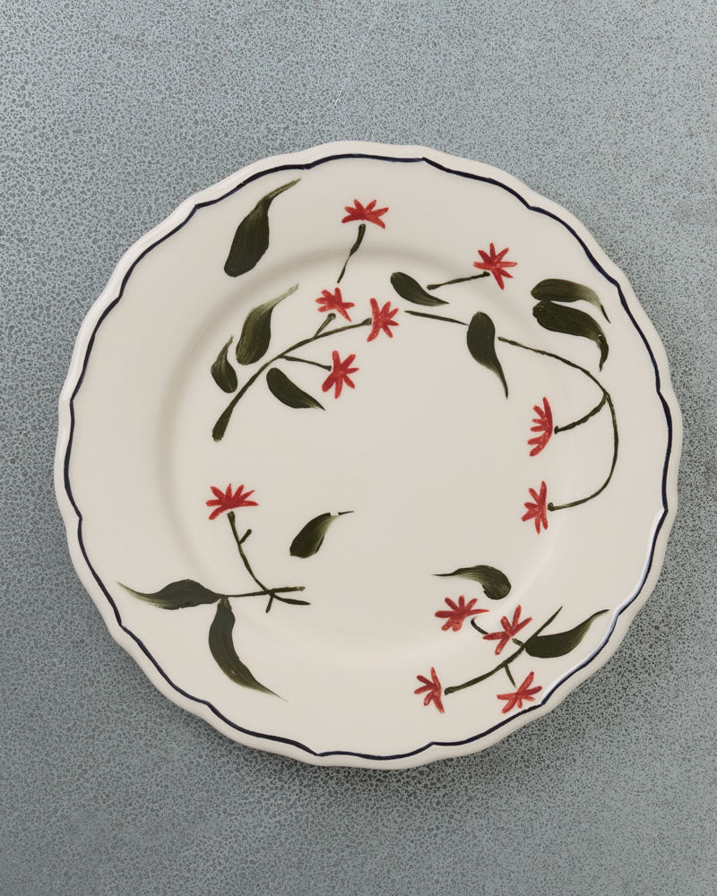 Diego Nine - Assiette Plate Fleurs De Grand-Père