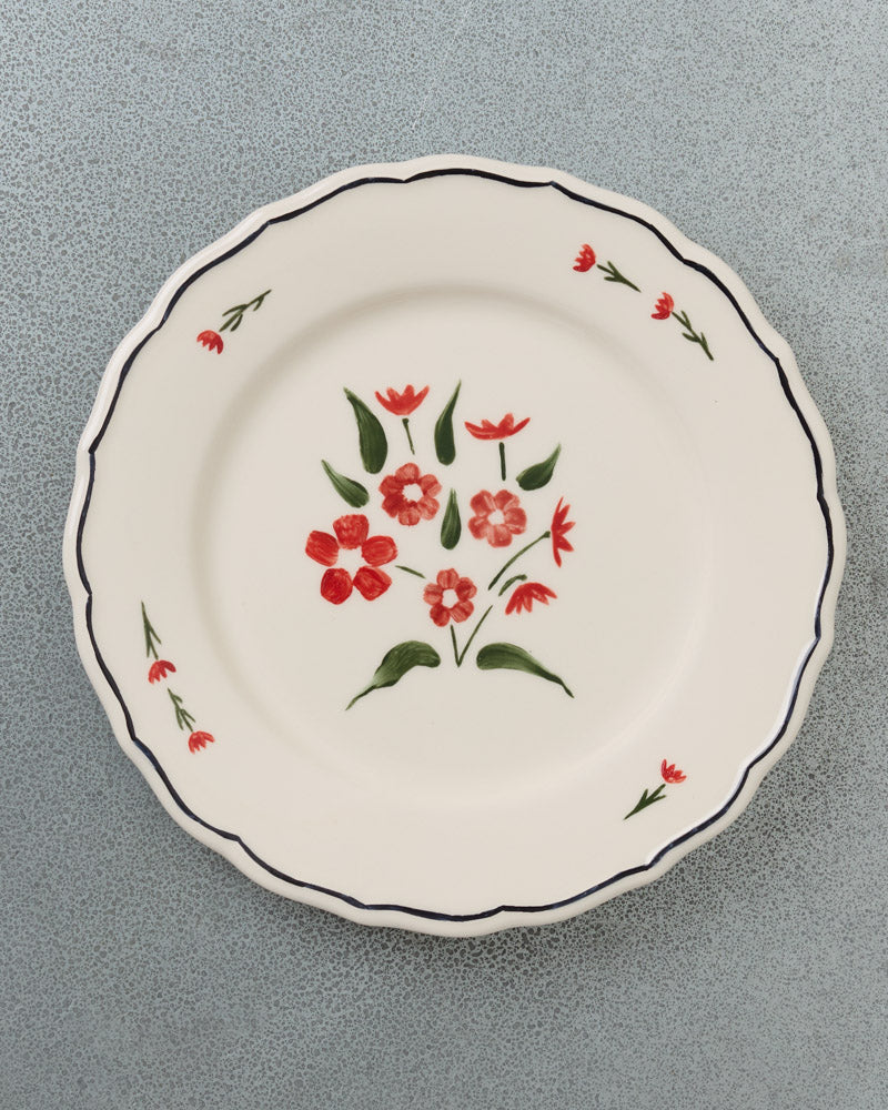 Diego Nine - Assiette Plate Fleurs De Grand-Mère