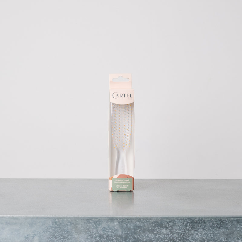 Brosse à cheveux cristal jaune - Cartel