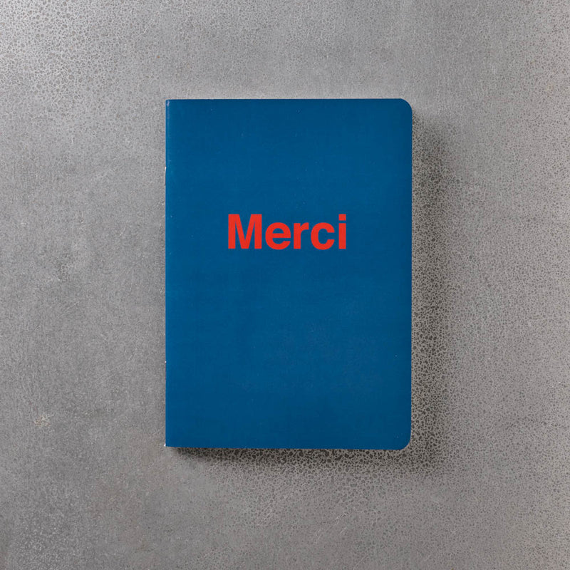 Carnet Merci - Bleu Marin et Rouge