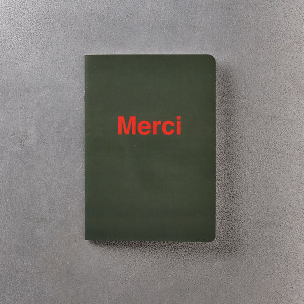 Carnet Merci - Kaki et Rouge
