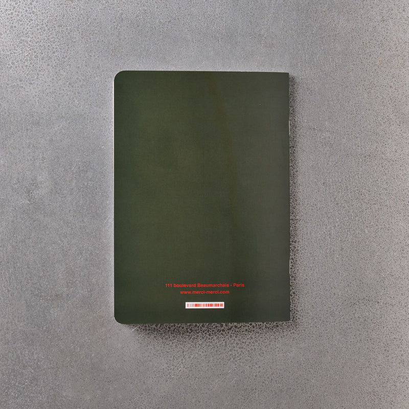 Carnet Merci - Kaki et Rouge