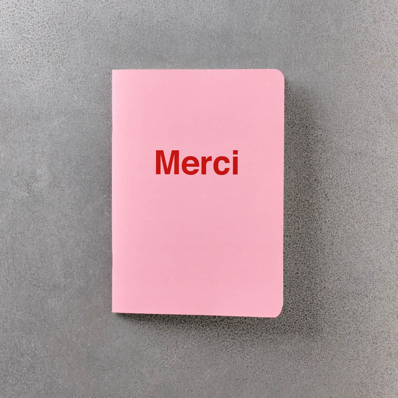 Carnet Merci - Rose Pâle et Rouge