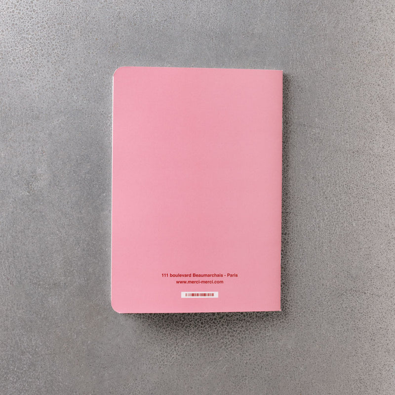 Carnet Merci - Rose Pâle et Rouge