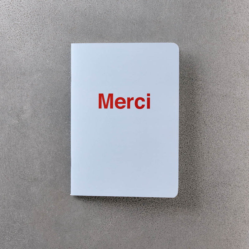 Carnet Merci - Bleu Zénith et Corail