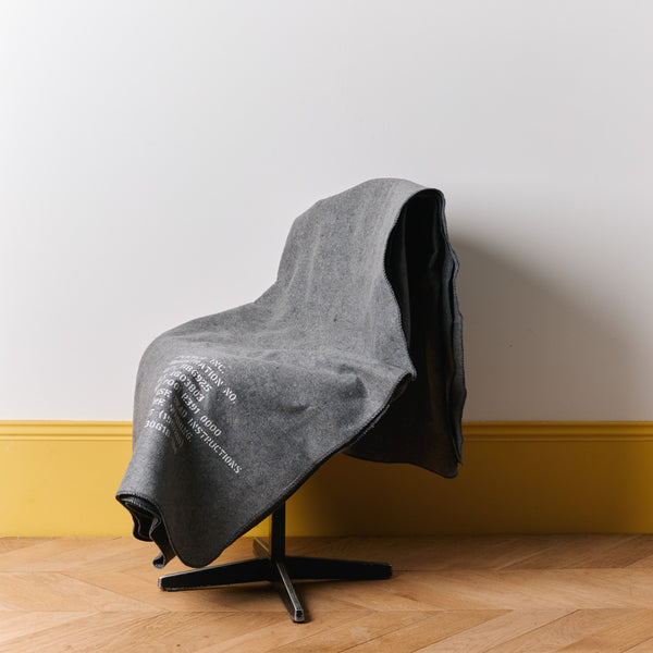 Couverture en laine feutre - Gris