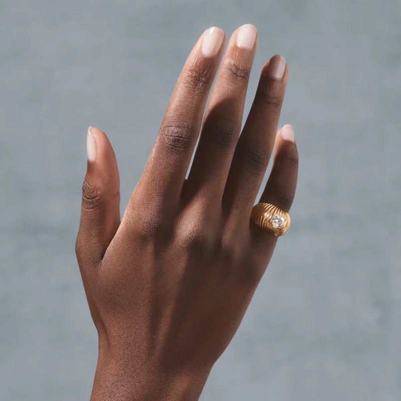 Tityaravy - Bague Prema - Topaze Blanche