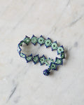 Ottomania - Daisy Crochet Bracelet - Green & Bleu