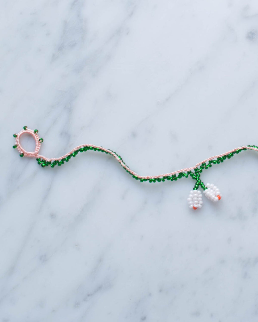 Ottomania - Orange Bracelet - Green & Pink
