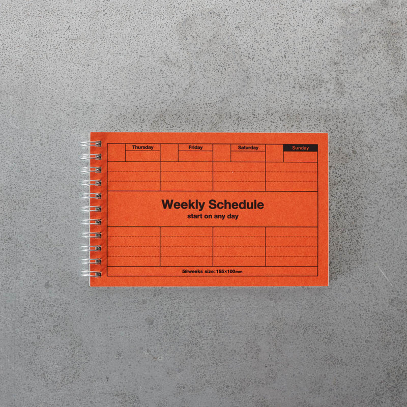 Agenda Weekly Schedule - Orange