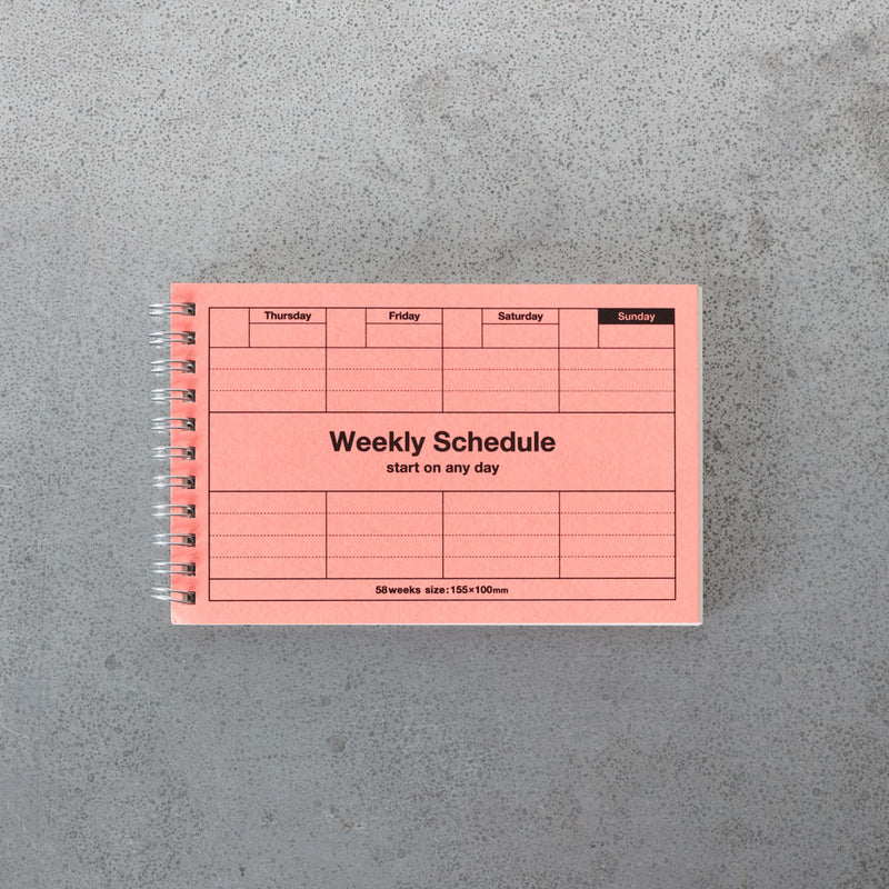 Agenda Weekly Schedule - Rose Neon