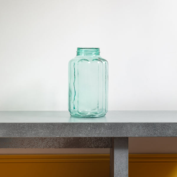 Vase en verre cannelé - Transparent