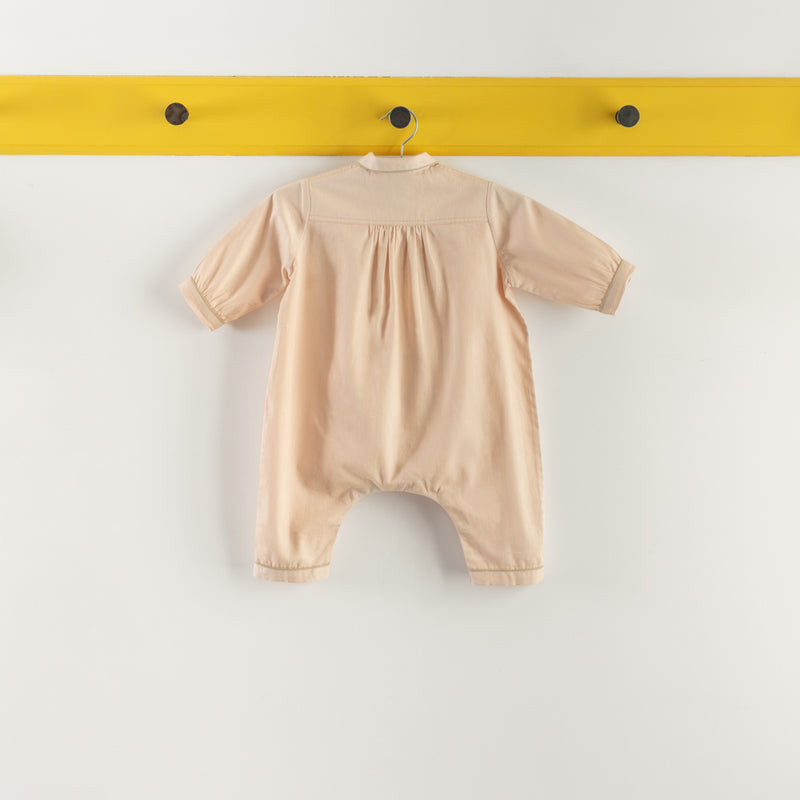 Caramel x Merci - Pyjama Bébé en coton twill - Rose de Bagatelle