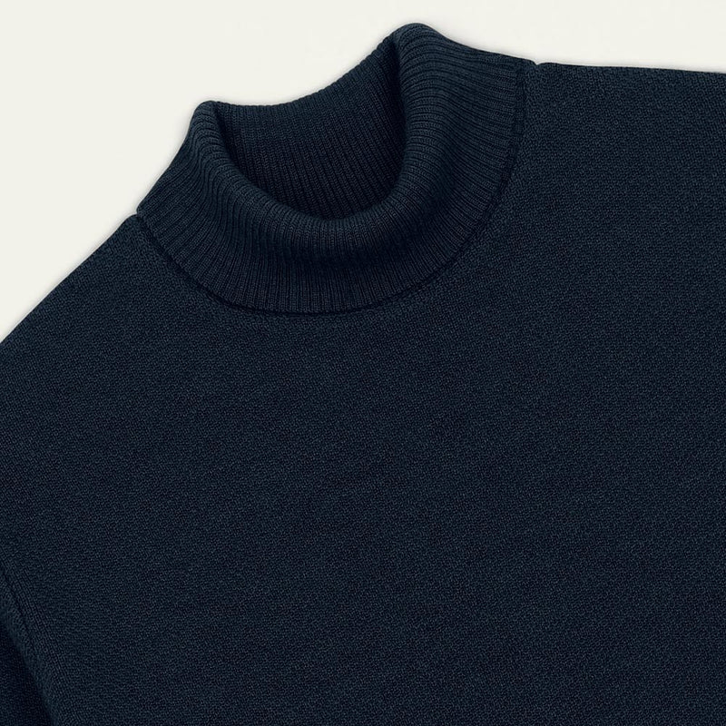 Nitto Knitwear - Pull Youri Col Roulé - Marine