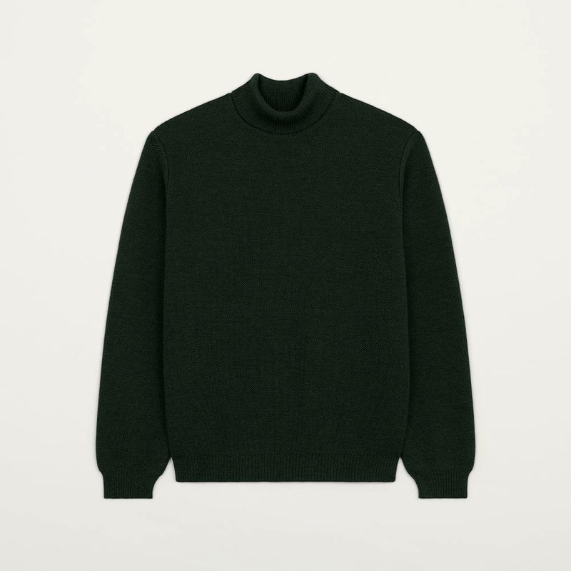 Nitto Knitwear - Pull Youri Col Roulé - Vert