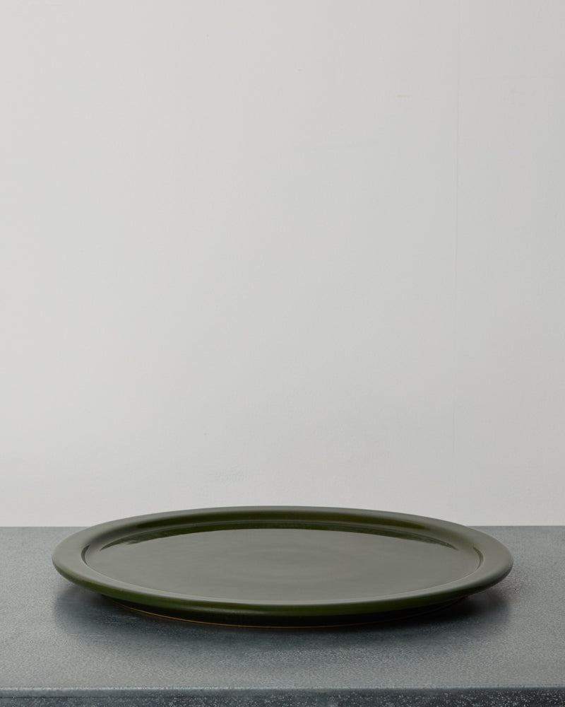 Merci - Stoneware Rimmed Dinner Plate - Cardamom Green