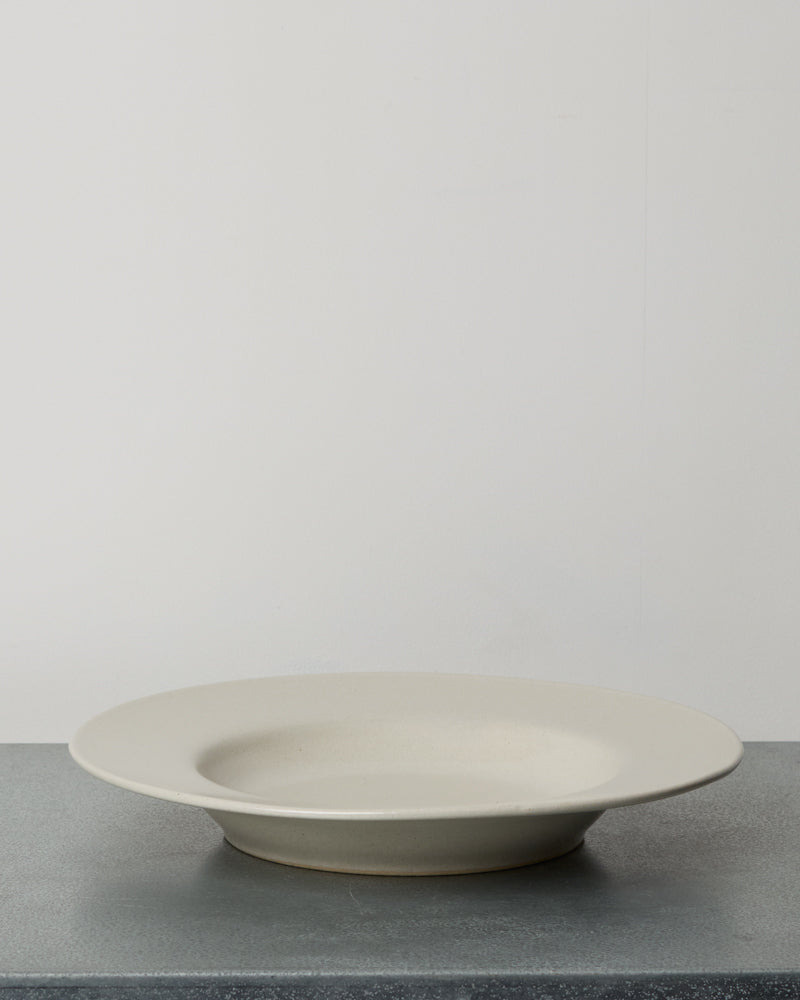 Merci - Stoneware pasta plate - White