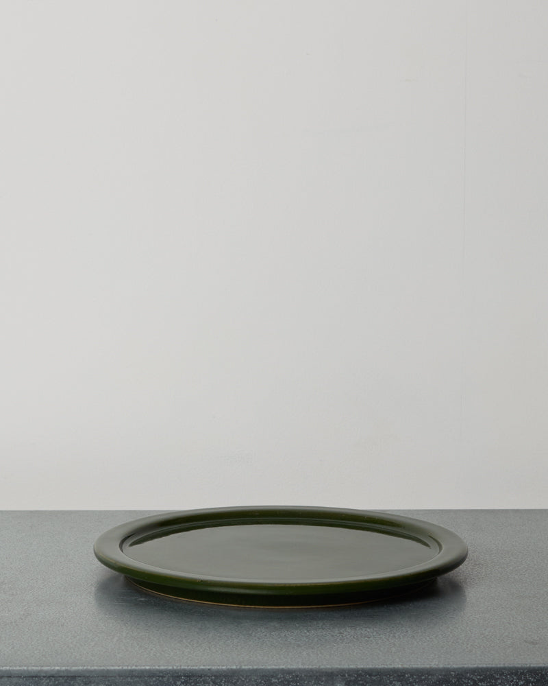 Merci - Stoneware Rimmed Dinner Plate - Cardamom Green