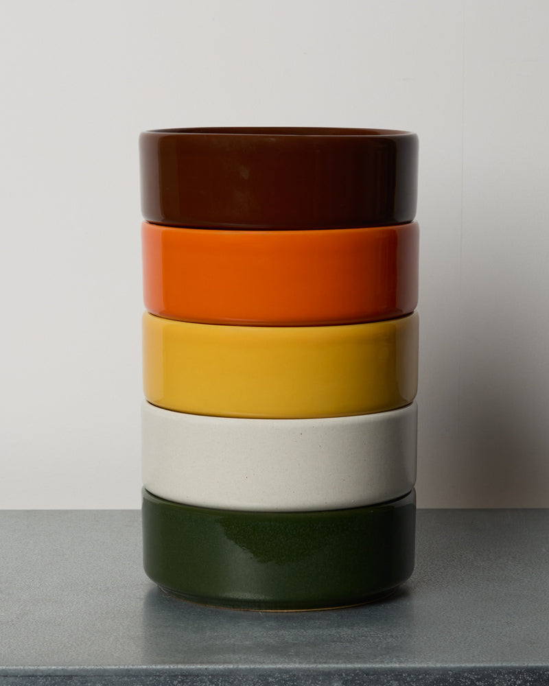 Merci - Flat Stoneware Bowl - Pepper Brown