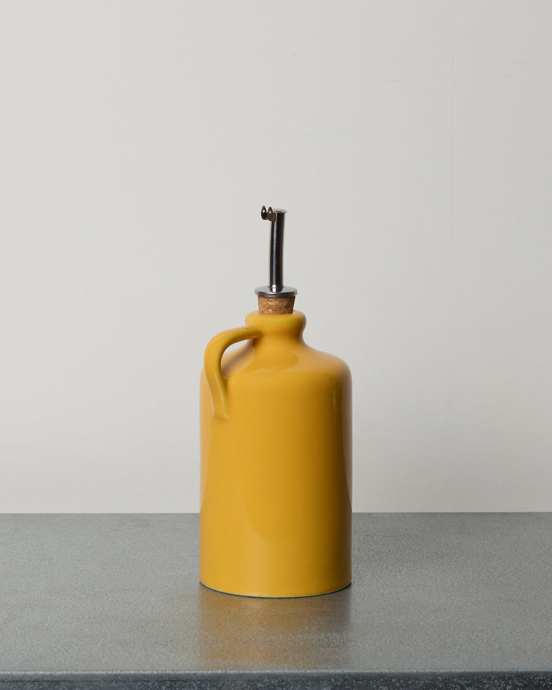 Merci - Stoneware oil cruet - Zeste Yellow