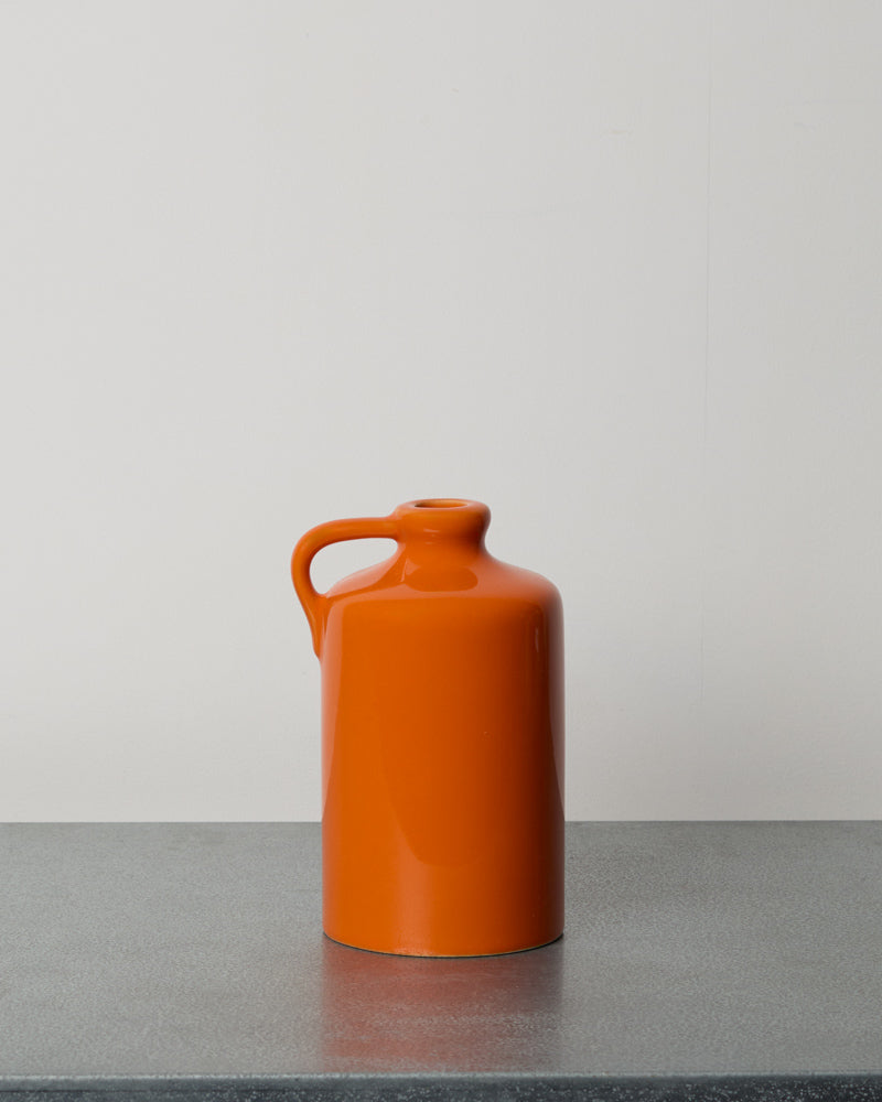 Merci - Stoneware oil cruet - Tumeric Orange