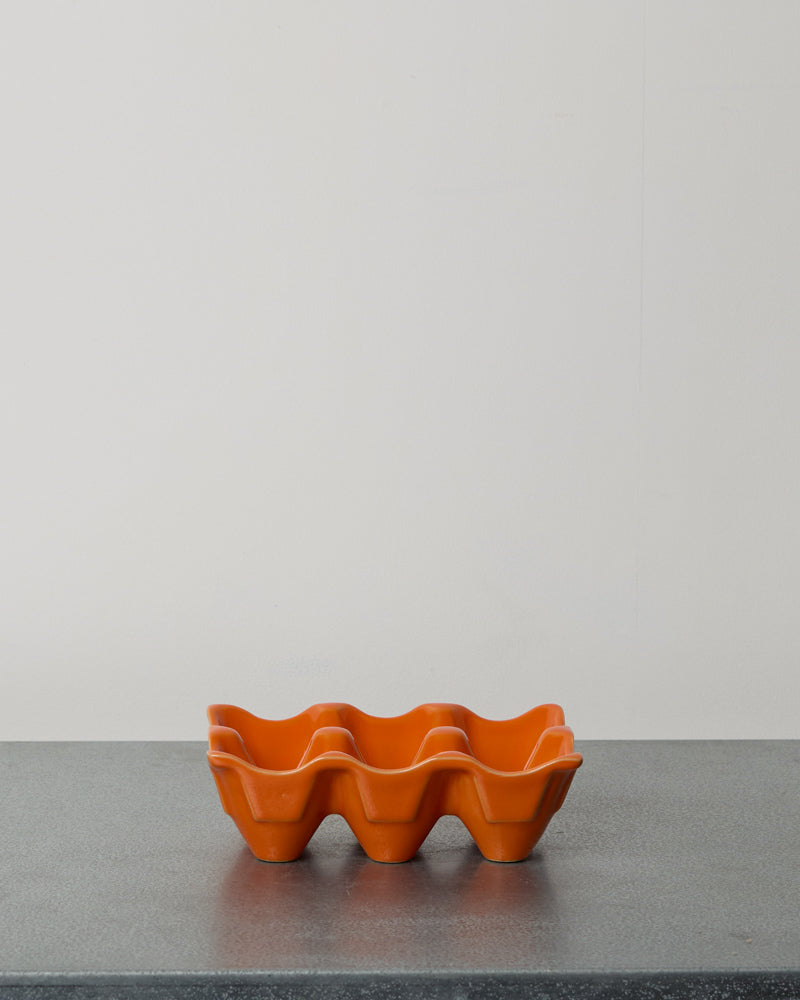 Merci - Stoneware Egg Holder - Tumeric Orange