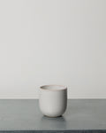 Merci - Stoneware Cappuccino Cup - White Fleur de Sel