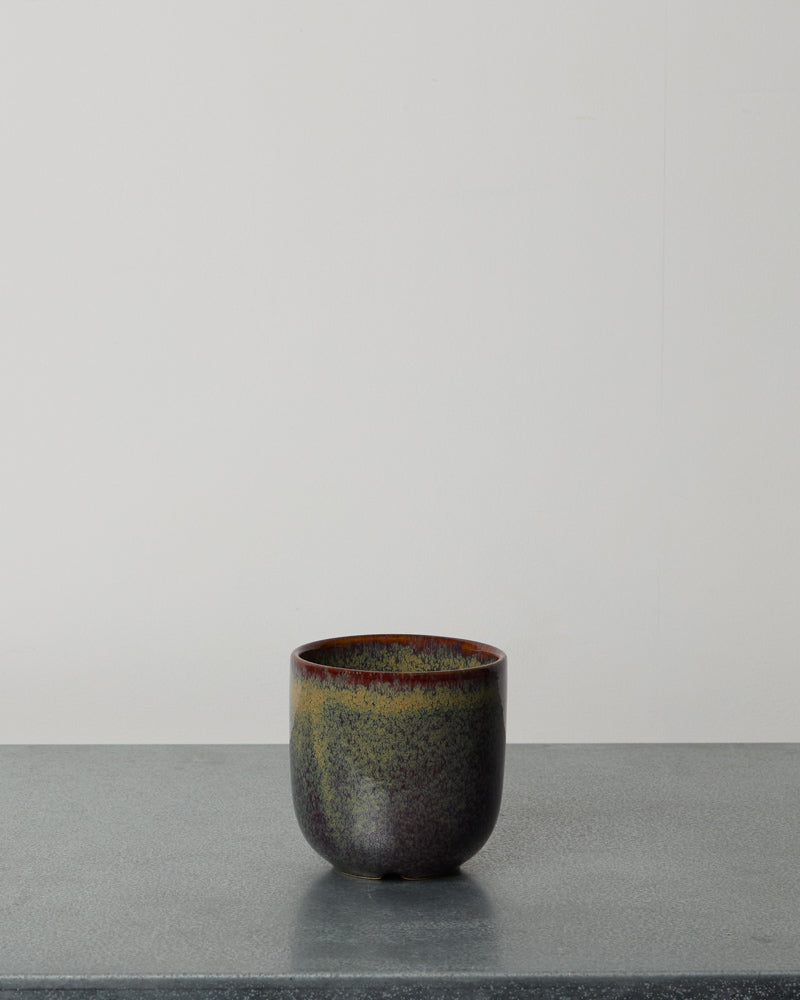 Merci - Stoneware Cappuccino Cup - Green Jasper