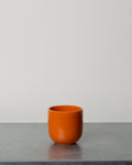 Merci - Stoneware Cappuccino Cup - Tumeric Orange