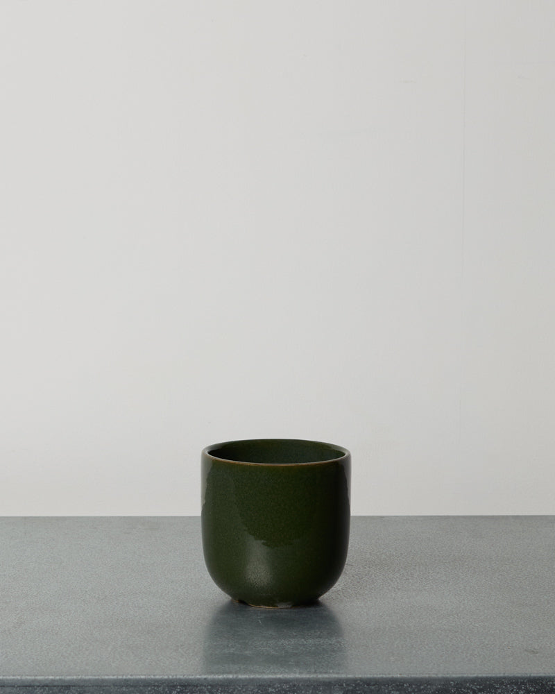 Merci - Stoneware Cappuccino Cup - Cardamom Green