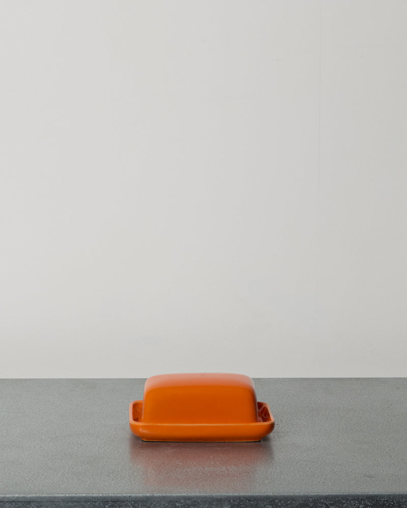 Merci - Stoneware Butter Dish - Tumeric Orange