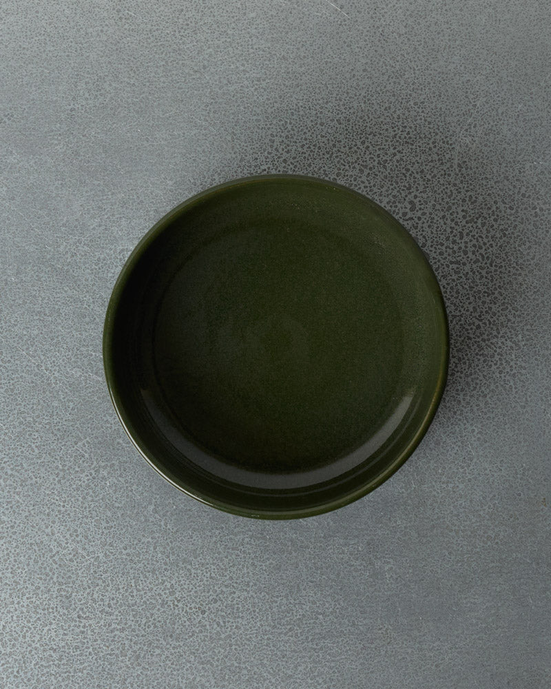 Merci - Assiette Creuse En Grès - Kaki