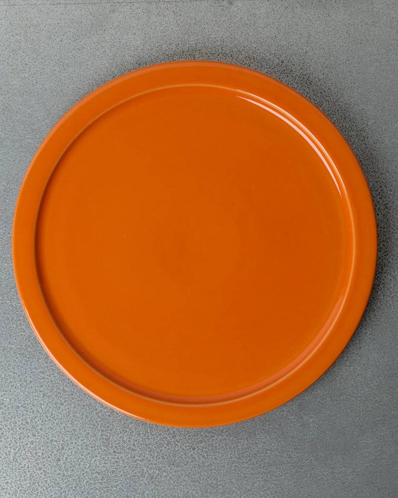Merci - Stoneware Rimmed Dinner Plate - Tumeric Orange