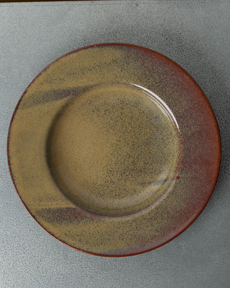 Merci - Stoneware pasta plate - Green Jasper