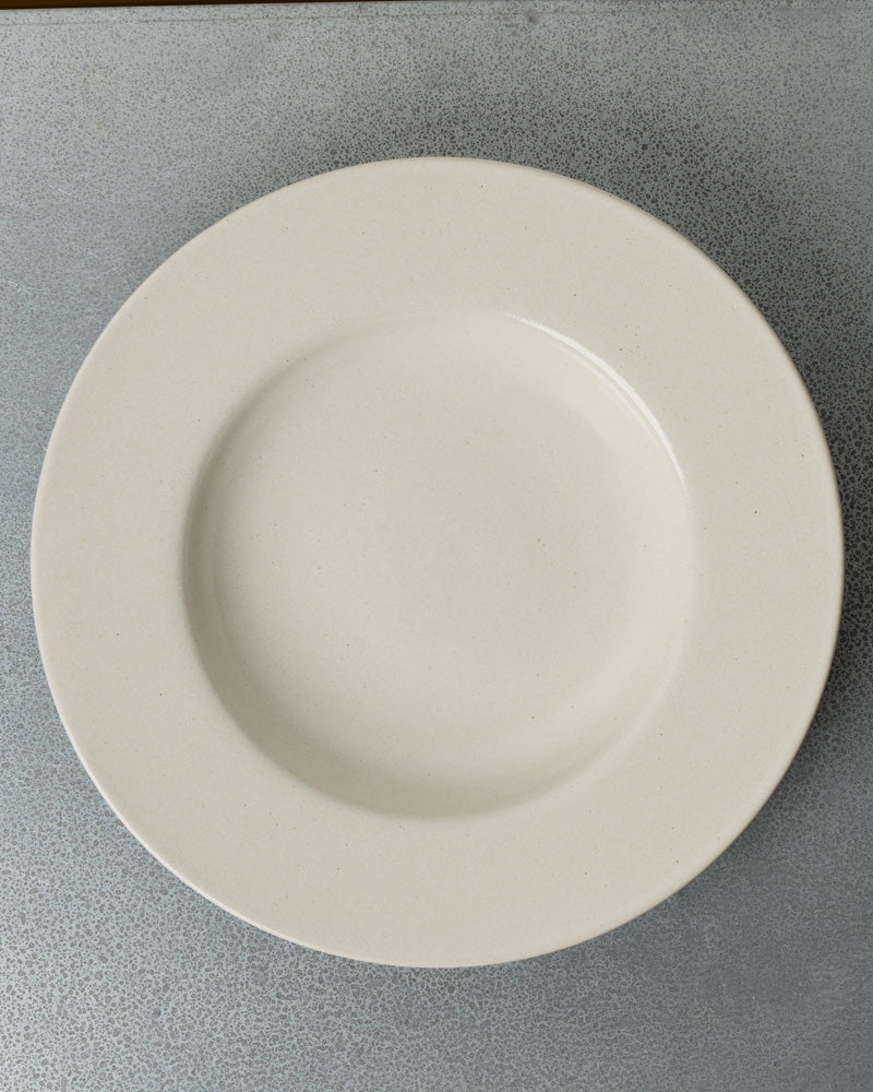 Merci - Stoneware pasta plate - White