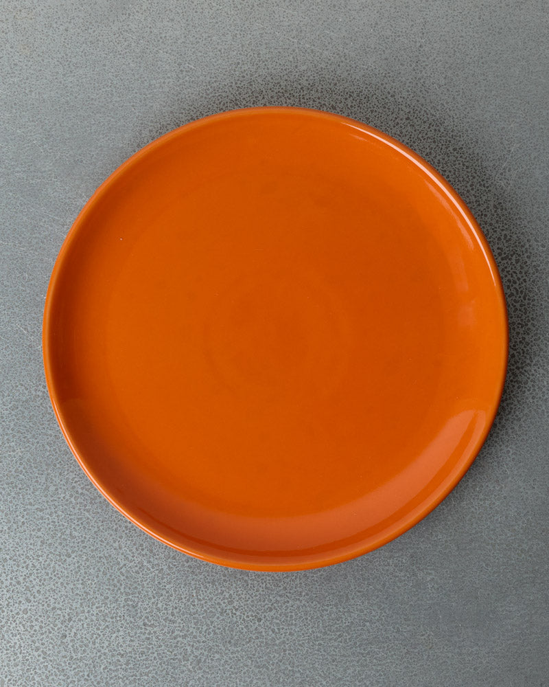 Merci - Assiette Plate En Grès - Orange Curcuma