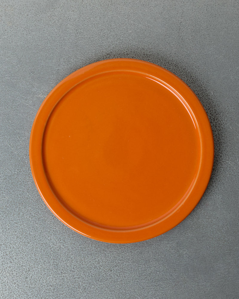 Merci - Assiette Plate À Rebord En Grès - Orange Curcuma